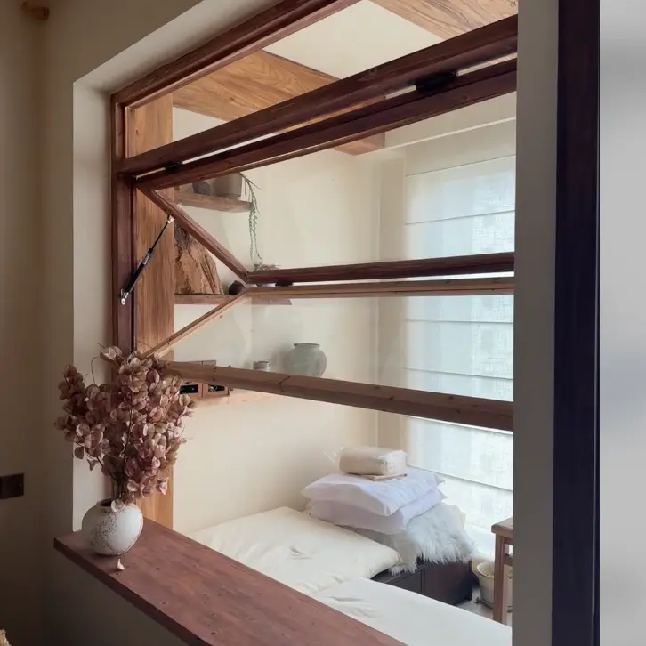 Ventanas con bisagras superiores de aleación de aluminio