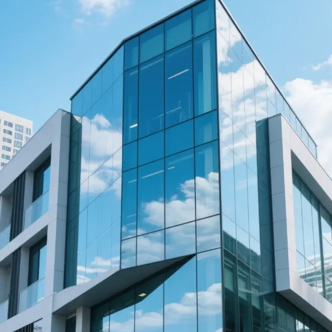 Vidrio templado para muros cortina